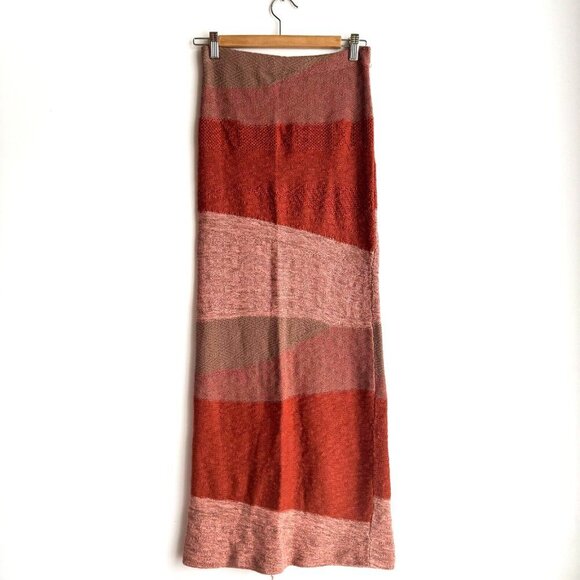 Free People Knit Crochet Patchwork Body con Skirt S - Picture 1 of 8